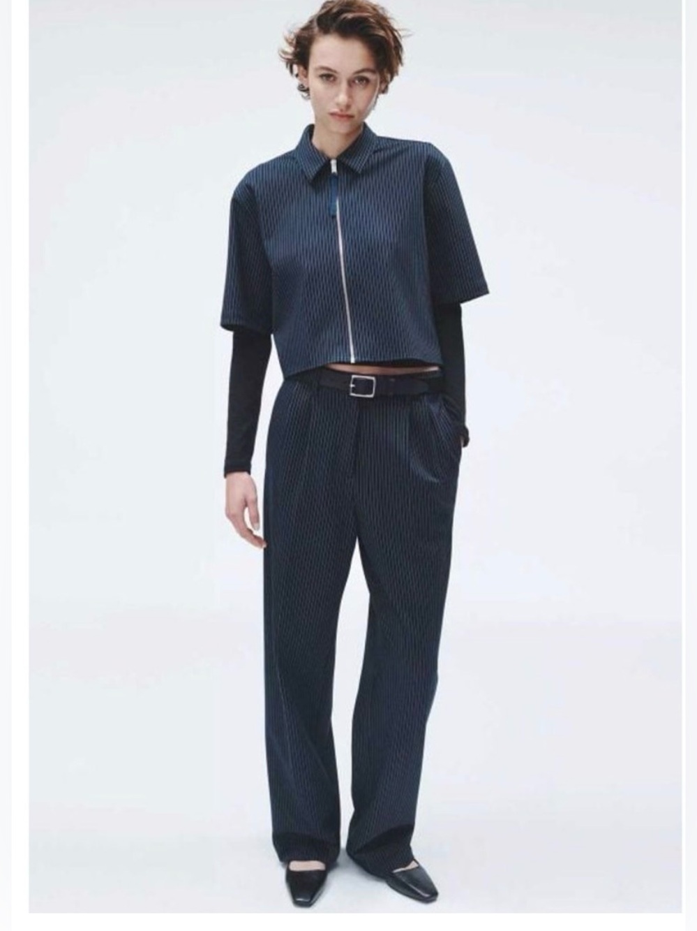 Rag & Bone Women's Marianne Ponte‎ Pant - Navy Stripe - Medium - NWT